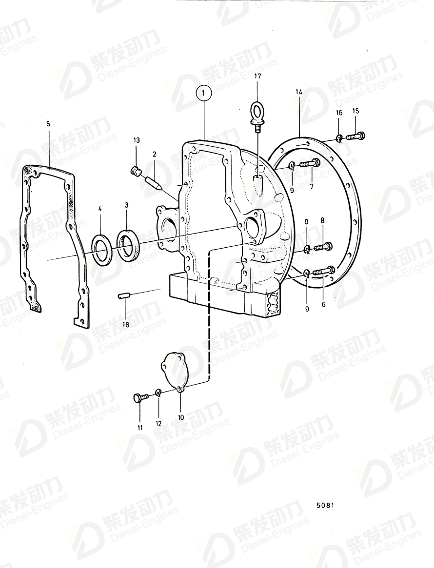 volvo penta Flywheel housing 821242 Drawing volvo penta Flywheel housing 821242 Drawing